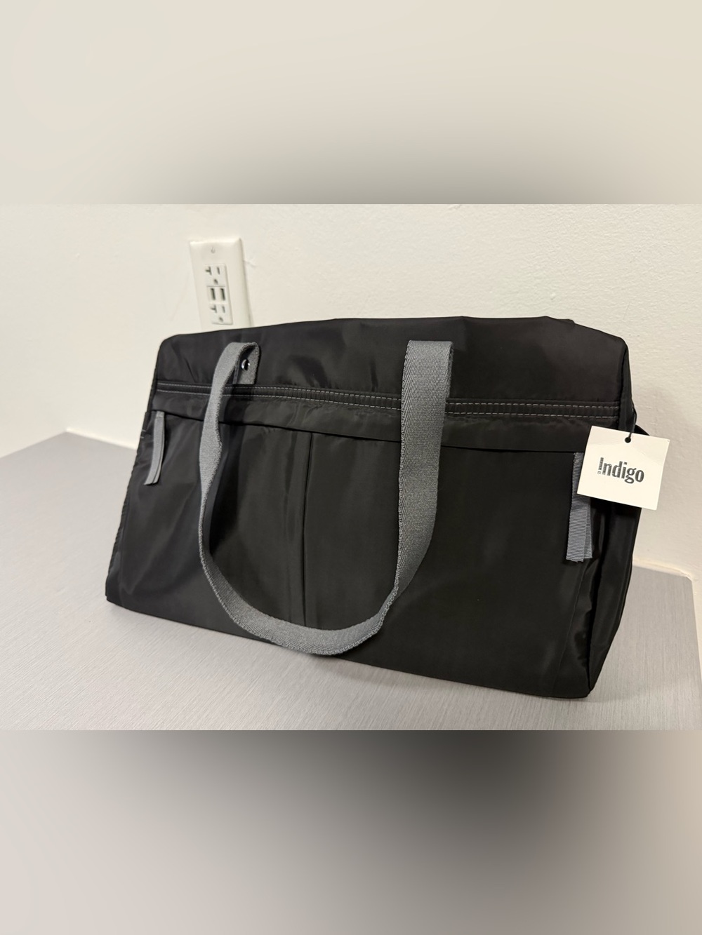 Indigo WRK TO WKND Black Gym Bag Travel Tote NWT